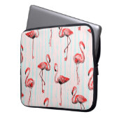 Flamingo nahtloses Muster Laptopschutzhülle (Vorderseite Links)