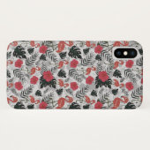 Flamingo nahtloses Muster mit blumengeschmücktem H Case-Mate iPhone Hülle (Rückseite (Horizontal))