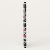 Flamingo nahtloses Muster mit blumengeschmücktem H Case-Mate iPhone Hülle (Hinten/Links)