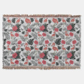 Flamingo nahtloses Muster mit blumengeschmücktem H Decke (Vorderseite)