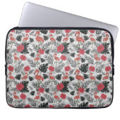 Flamingo nahtloses Muster mit blumengeschmücktem H Laptopschutzhülle (Vorderseite)