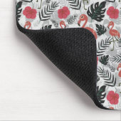 Flamingo nahtloses Muster mit blumengeschmücktem H Mousepad (Ecke)