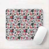 Flamingo nahtloses Muster mit blumengeschmücktem H Mousepad (Mit Mouse)