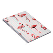 Flamingo nahtloses Muster Notizblock (Rechte Seite)