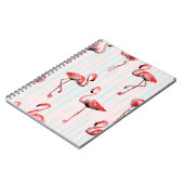 Flamingo nahtloses Muster Notizblock (Linke Seite)