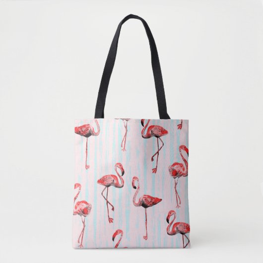 Flamingo nahtloses Muster Tasche (Vorderseite)