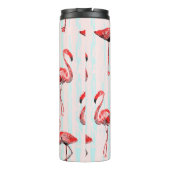 Flamingo nahtloses Muster Thermosbecher (Rückseite)