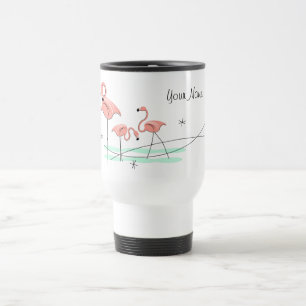 Flamingo-"Namens" Trioreise-Tasse Reisebecher
