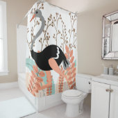 Flamingo-Naturthema Duschvorhang (Beispiel)