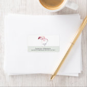 Flamingo Neutral Baby Shower Address Label Adressaufkleber (Insitu)
