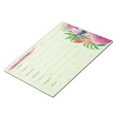 Flamingo Niedlich floralrosa Wochenplaner Notepad Notizblock (angewinkelt)