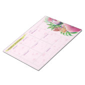 Flamingo Niedlich floralrosa Wochenplaner Notepad Notizblock (angewinkelt)