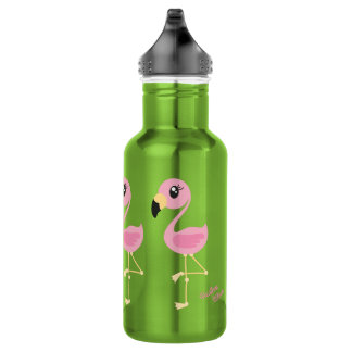 Flamingo Niedlich Kids Wasserflasche mit dem Namen