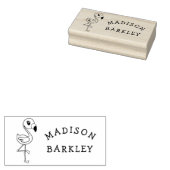 Flamingo Niedlich Tropical Kids Name Gummistempel (Stempel)