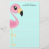 Flamingo Niedliche Tropenkinder Briefpapier (Vorderseite)