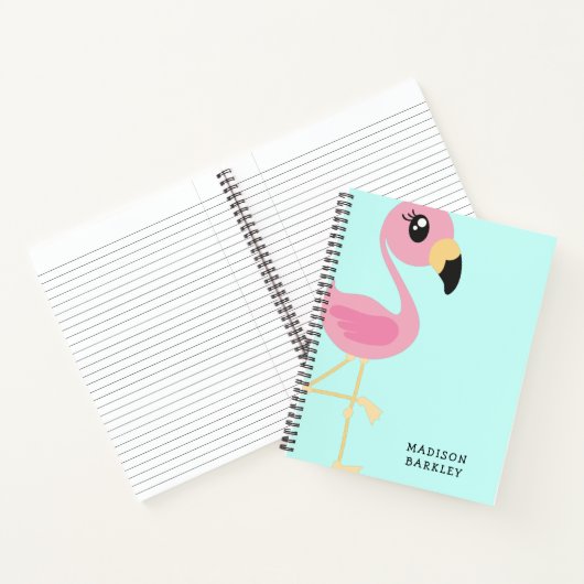 Flamingo Niedliche tropische Kinder Notizblock (Innenseite)