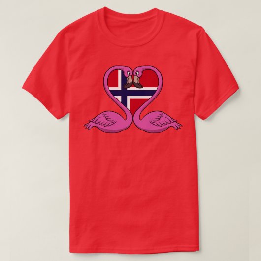 Flamingo Norwegen T-Shirt (Design vorne)