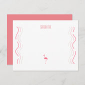 Flamingo Note Card Mitteilungskarte (Vorne/Hinten)
