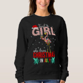 Flamingo nur ein Mädchen, das Weihnachten im Juli Sweatshirt (Vorderseite)