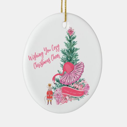 Flamingo Nutcracker Ballet Custom Christmas Wish Keramik Ornament (Rechts)