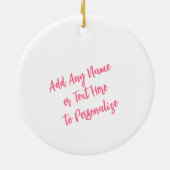 Flamingo Nutcracker Ballet Custom Christmas Wish Keramik Ornament (Hinten)