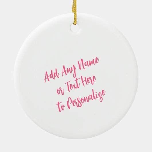 Flamingo Nutcracker Ballet Custom Christmas Wish Keramik Ornament (Hinten)