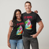 Flamingo Ocean Beach Wave Surfboard St Barts T-Shirt (Unisex)