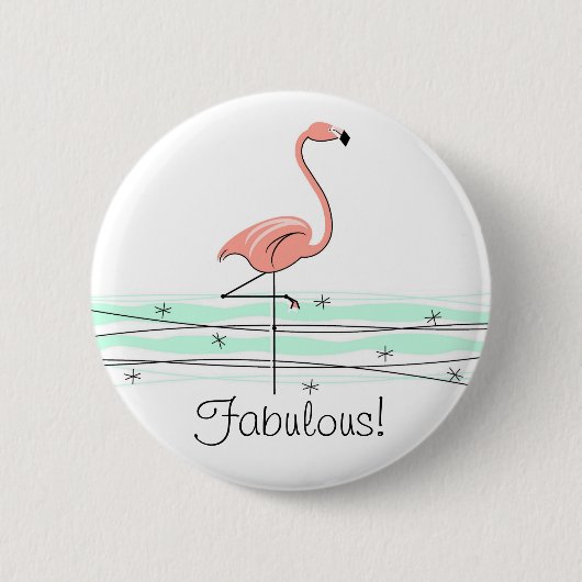 Flamingo Ocean 'Fabulous' Taste! Button (Vorderseite)
