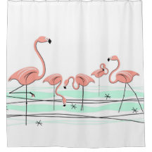 Flamingo Ocean Group Duschvorhang
