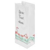 Flamingo Ocean Group Ihre Textflasche Geschenktüte Für Weinflaschen (Rückseite Schrägansicht)