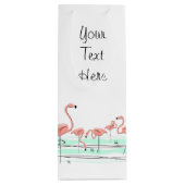 Flamingo Ocean Group Ihre Textflasche Geschenktüte Für Weinflaschen (Rückseite)
