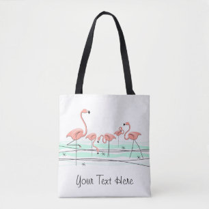 Flamingo Ocean Group Text über Tasche