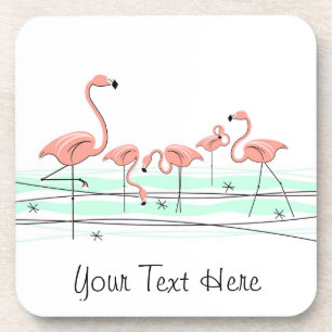 Flamingo Ocean Group Text Untersetzer aus Kunststo