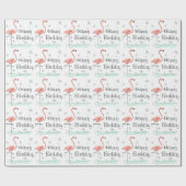 Flamingo Ocean 'Happy Birthday' Geschenkpapier (Flach)