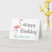 Flamingo Ocean Happy Birthday Grußkarte Karte (Gelbe Blume)