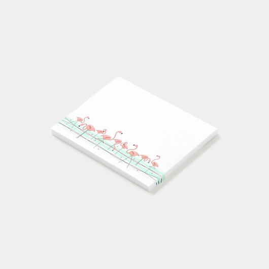 Flamingo Ocean Line Post-it Klebezettel (angewinkelt)