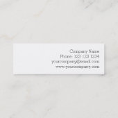 Flamingo Ocean Line Seitentext dünn Mini Visitenkarte (Rückseite)