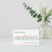 Flamingo Ocean Line Visitenkarte (Stehend Vorderseite)