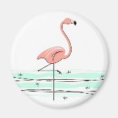 Flamingo Ocean Magnet (Vorne)