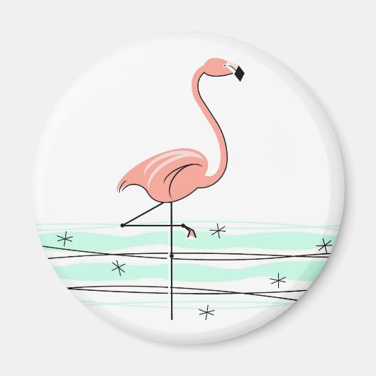 Flamingo Ocean Magnet (Vorne)