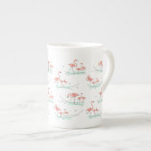 Flamingo Ocean Multi bone China Tasse (Vorderseite Rechts)
