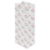 Flamingo Ocean Multi Geschenktüte Flasche (Rückseite Schrägansicht)