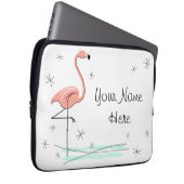 Flamingo Ocean Name Laptop-Ärmel Laptopschutzhülle (Vorne Rechts)