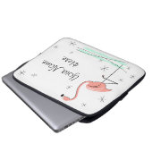 Flamingo Ocean Name Laptop-Ärmel Laptopschutzhülle (Vorne Knopf)