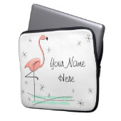 Flamingo Ocean Name Laptop-Ärmel Laptopschutzhülle (Vorderseite Links)