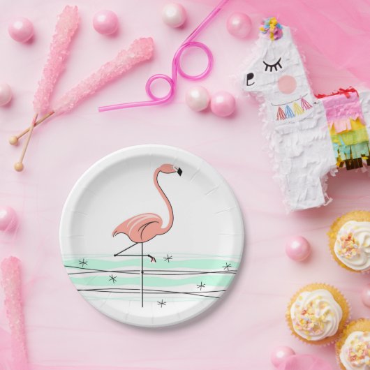 Flamingo Ocean Papierplatte Pappteller (Party)