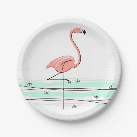 Flamingo Ocean Papierplatte Pappteller (Vorderseite)