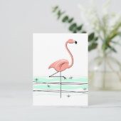 Flamingo Ocean Postkarte (Stehend Vorderseite)