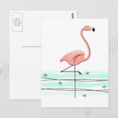 Flamingo Ocean Postkarte (Vorne/Hinten)
