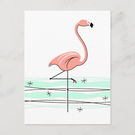 Flamingo Ocean Postkarte (Vorderseite)